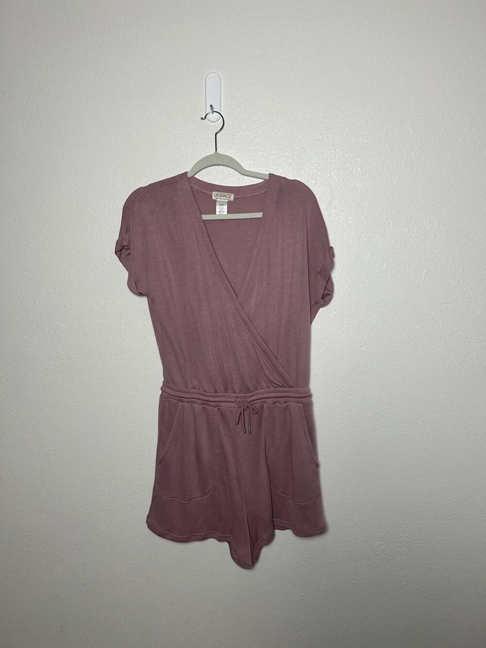L Space Great Escape Romper - Pink Mauve Causal Loungewear - Sz Medium